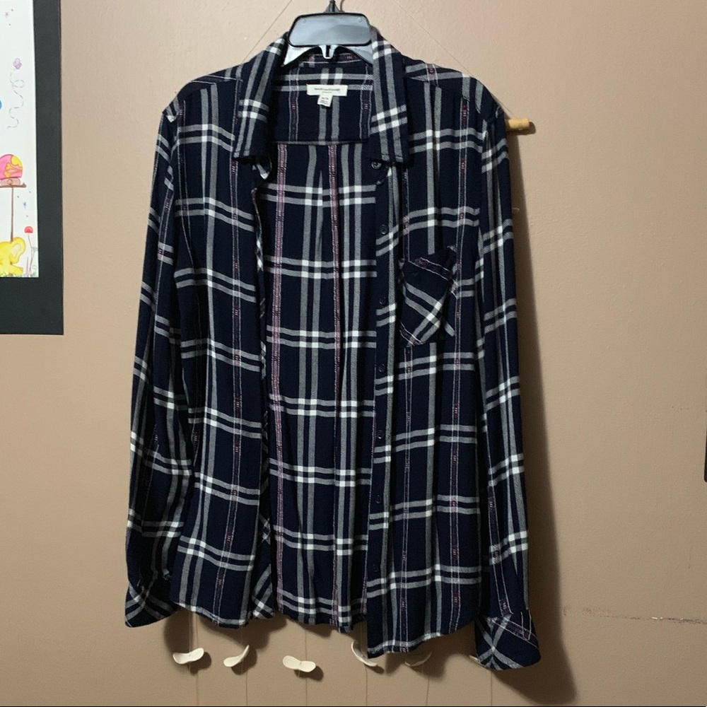 Soft and flowy flannel print blouse ❤️